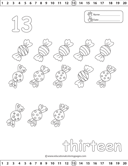 no 13 coloring,  lollie coloring