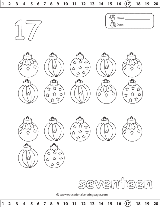 no 17  coloring, xmas balls  coloring