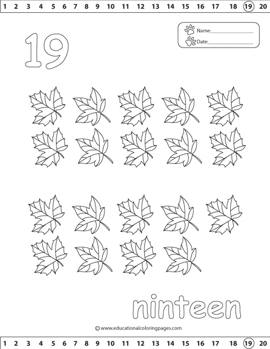no 19  coloring, leaves coloring